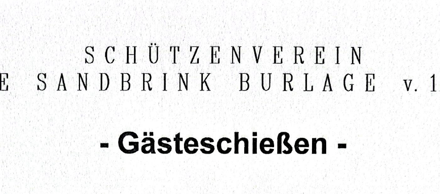 Einladung zum Hüder Gästeschießen